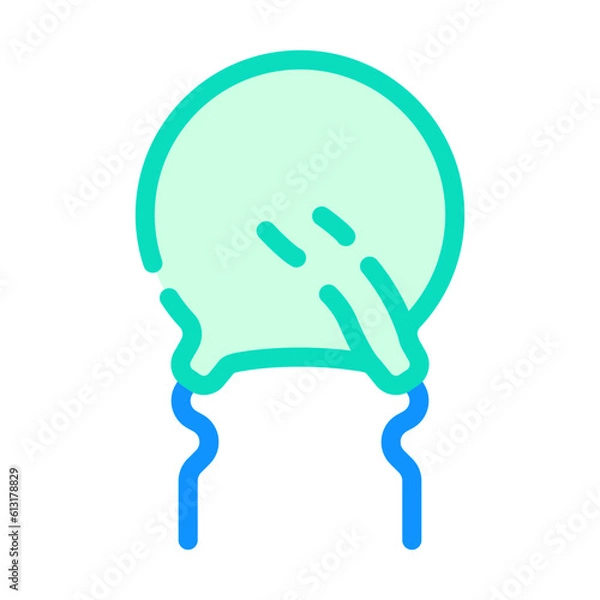 Fototapeta varistor electronic component color icon vector. varistor electronic component sign. isolated symbol illustration