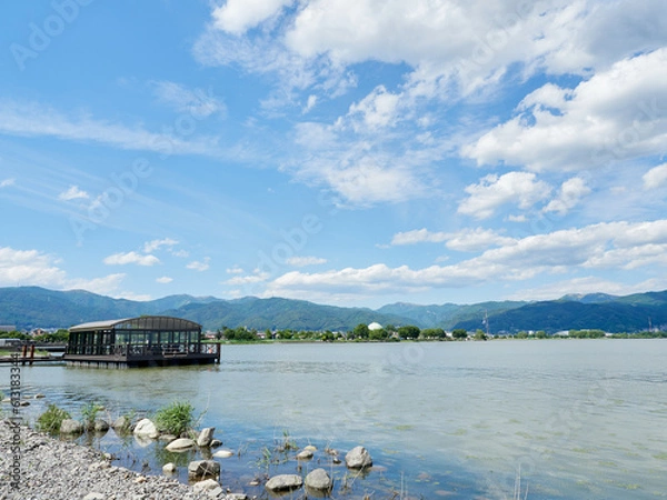 Obraz 初夏の諏訪湖