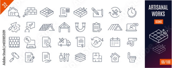 Obraz Collection Artisan icones. Devis, travaux, toitures,..