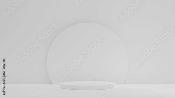 Obraz Product Stand in white room ,Studio Scene For Product ,minimal design,3D rendering	
