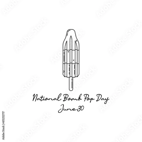 Fototapeta line art of national bomb pop day good for national bomb pop day celebrate. line art. illustration.