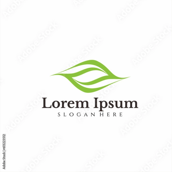 Fototapeta green leaf logo