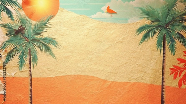 Obraz abstract summer background. paper texture. Generative AI