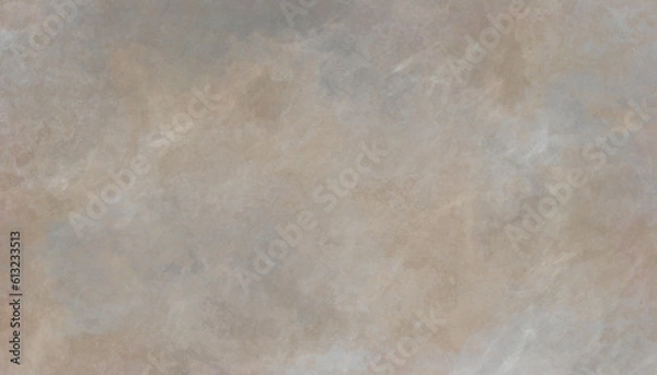 Fototapeta Old grey brown stains and distressed paper in beige dirty background marble parts and cruses shape marble drip stains on light banner, ink spatter and historic shabby design, retro old paper speckle	