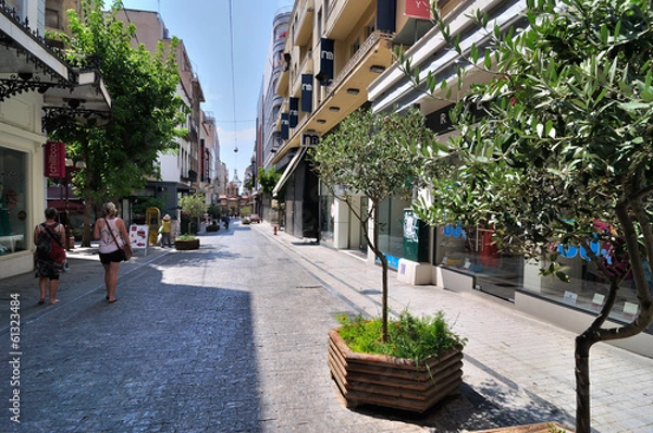 Obraz Ermou Street (grecka: ïäüò Åñìïý, odos ermou, „Hermes Street”), i