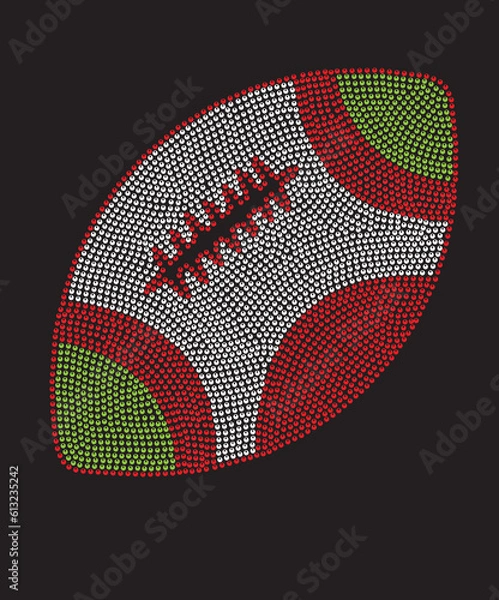 Obraz Football Rhinestone