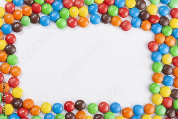 Fototapeta Chocolate candies frame
