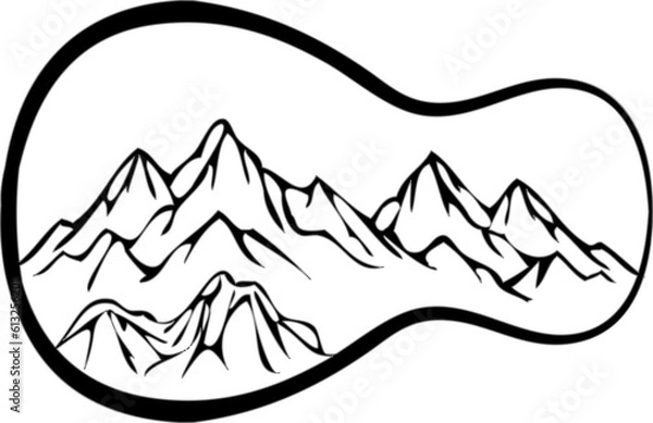 Obraz mountain landscape illustration