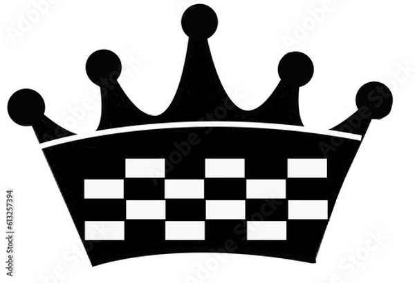 Obraz black and white crown