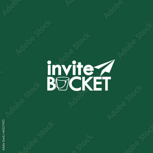 Fototapeta Invite bucket Vector illustrator Logo Design