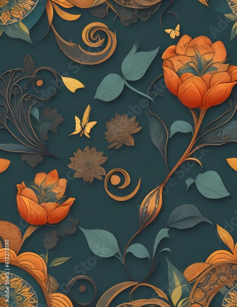 Fototapeta abstract geometric background. Generated AI