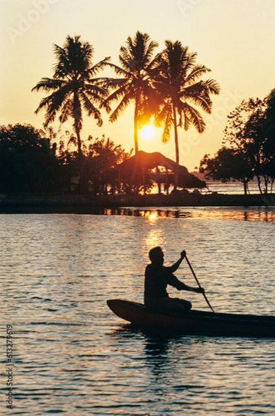 Obraz Paddling in the sunset