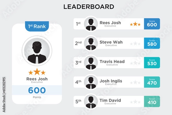 Obraz Game leaderboard with abstract background