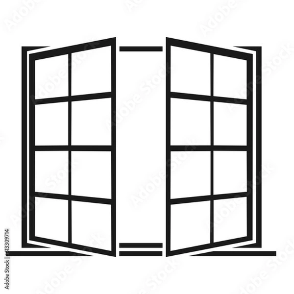 Fototapeta black and white windows