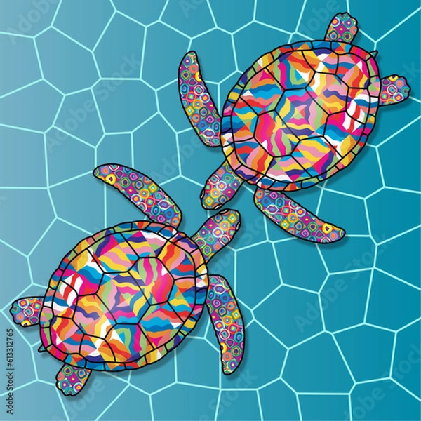 Obraz turtles in the sea