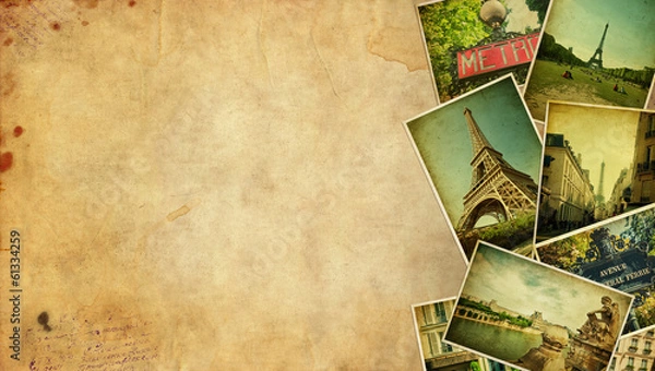 Obraz Vintage Paris background.  Space for text