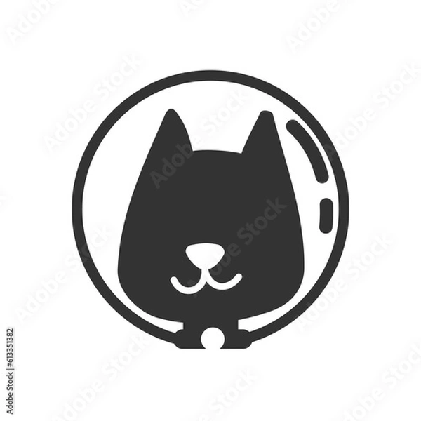 Fototapeta cat logo template. Icon Illustration Brand Identity. Isolated and flat illustration. Vector graphic