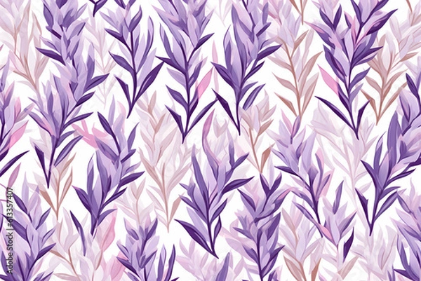 Fototapeta Graphical design pattern of summer flowers based on generative AI