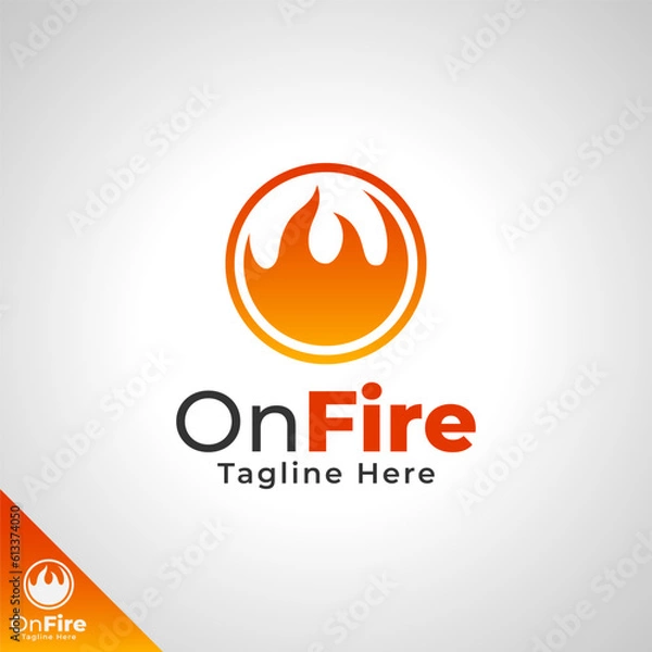 Obraz On Fire Logo Template