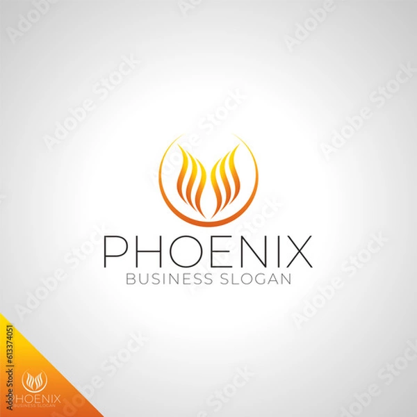 Obraz Phoenix Fire Wing Logo Template