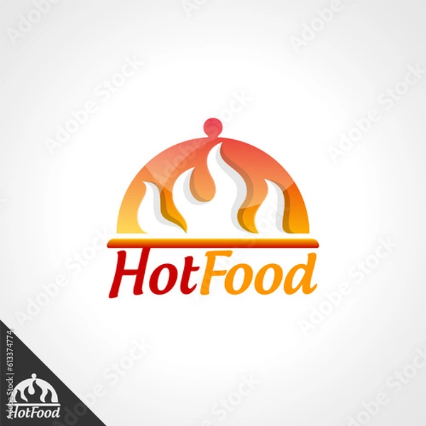 Obraz Hot Food Logo Template