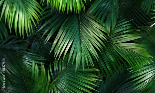 Fototapeta Palm pozostawia tło