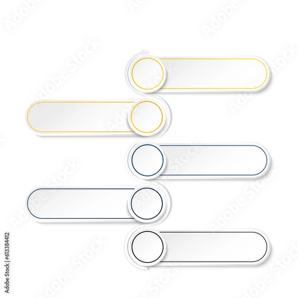 Obraz Infographic process design 5 options or steps.