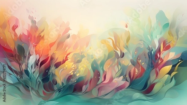Fototapeta light soft floral abstract background