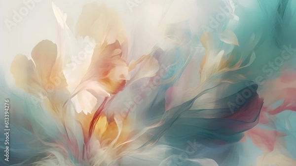 Fototapeta light soft floral abstract background
