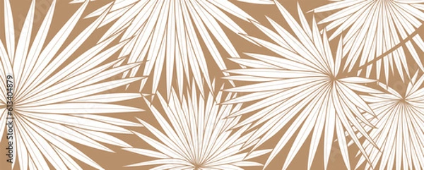 Obraz Saribus rotundifolius palm leaf vector design template