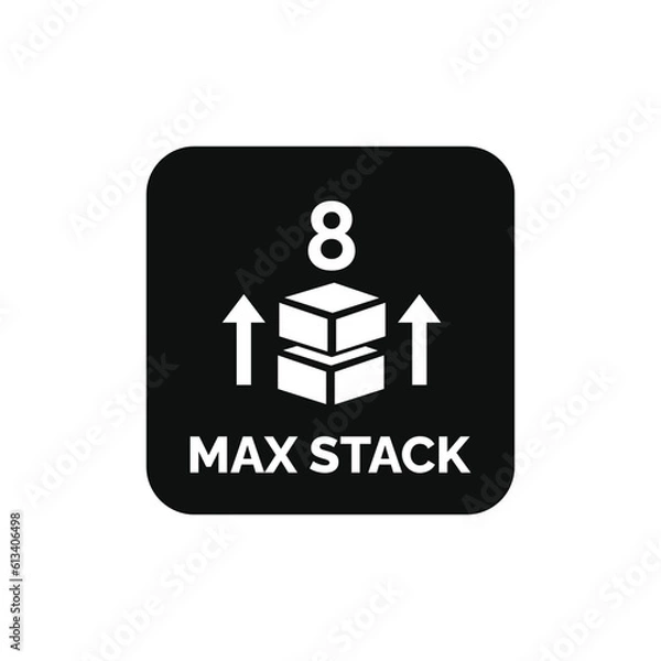 Obraz Max stack packaging mark icon symbol vector