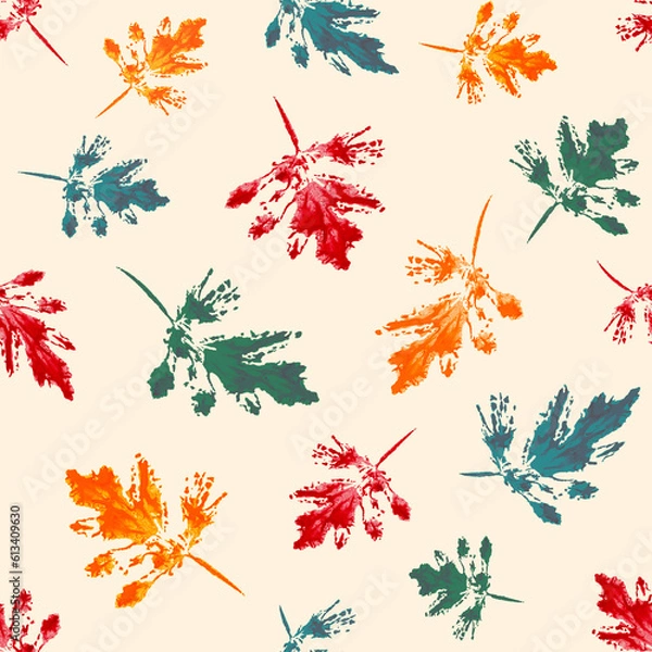 Obraz seamless pattern with autumn leaves