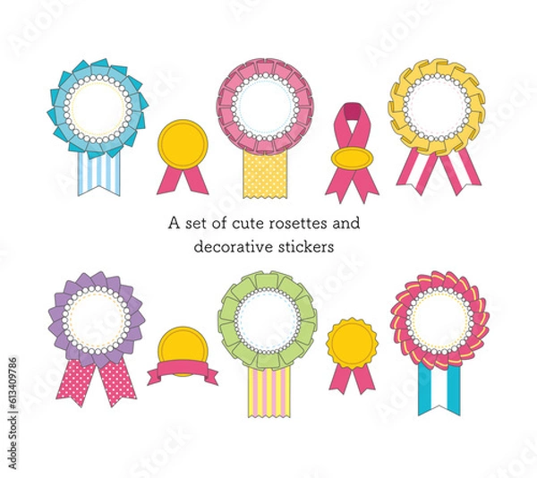 Obraz 可愛いロゼッタと装飾シールのセット