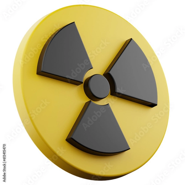 Obraz radiation hazard 3d sign