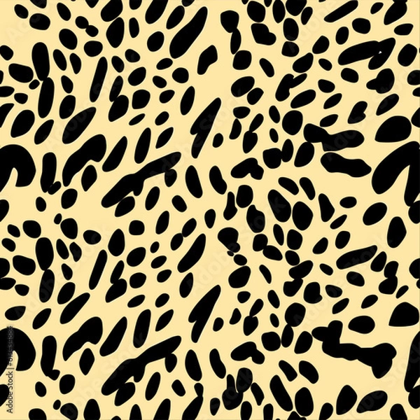 Fototapeta leopard seamless pattern design. Jaguar, leopard, cheetah, isolated on white background, vector illustration.