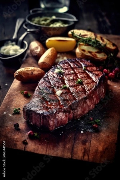 Fototapeta Premium grill steak 