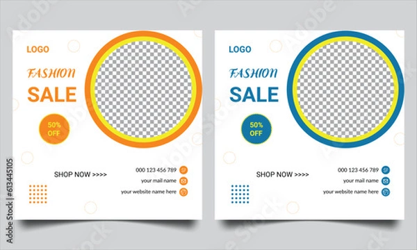 Obraz fashion sale social media post design template