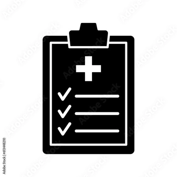 Obraz Medical Report line flat vector icon