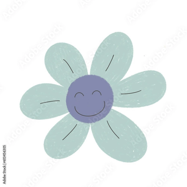 Obraz flower on a blue background