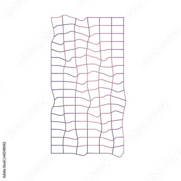 Fototapeta Gradient Distorted Grid