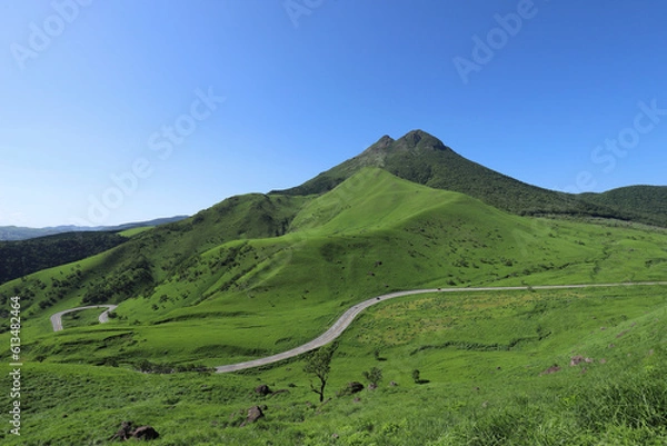 Obraz 初夏の緑が美しい由布岳