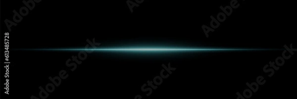 Fototapeta Line of light. Magic glow, particles of light, sparks. Glowing line on a black background.
