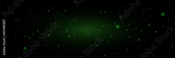 Obraz Shiny particle effect. Vector sparkles on a black background. Christmas light effect. Shiny magical dust particles. Sparks of dust and stars shine with a special light
