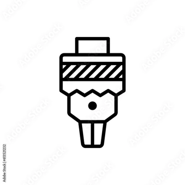 Obraz Drill chuck icon. Drill chuck, screwdriver, drill.