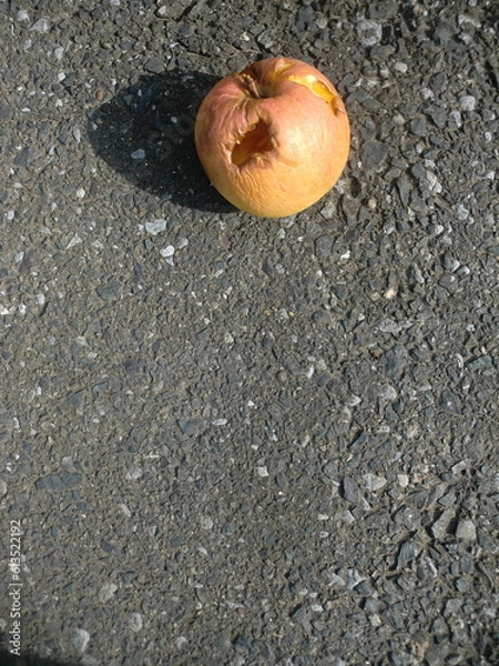 Obraz 道路に打ち捨てられたリンゴ