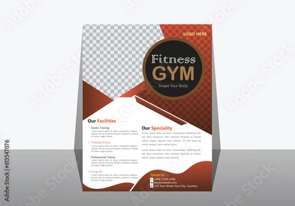 Fototapeta bodybuilding flyer design
