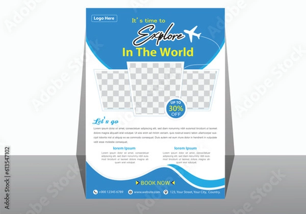 Obraz travel flyer design