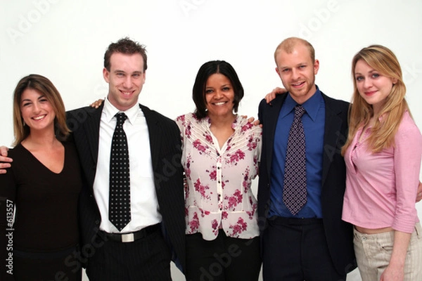 Obraz young business team - 5 people
