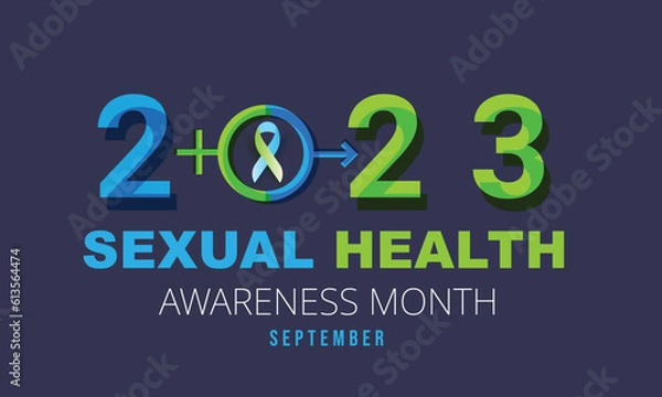 Fototapeta Sexual health awareness month. background, banner, card, poster, template. Vector illustration.