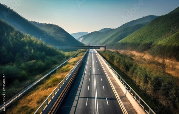 Fototapeta the highway in china is wide open